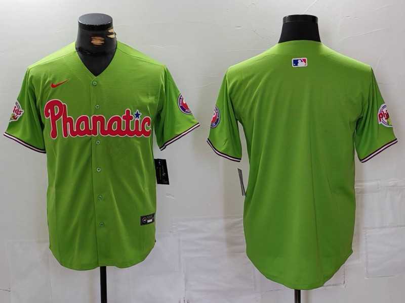 Mens Philadelphia Phillies Blank Green With Patch Stitched Cool Base Nike Jersey